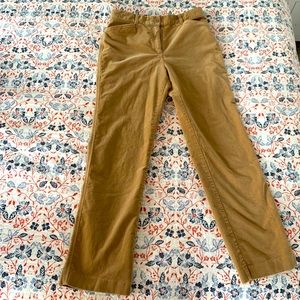 Lands End high-waist straight velvet pant, sz 6
